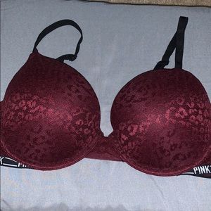 Pink push up bra